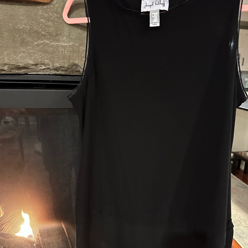 Joseph Ribkoff  long black silky tank -size 14